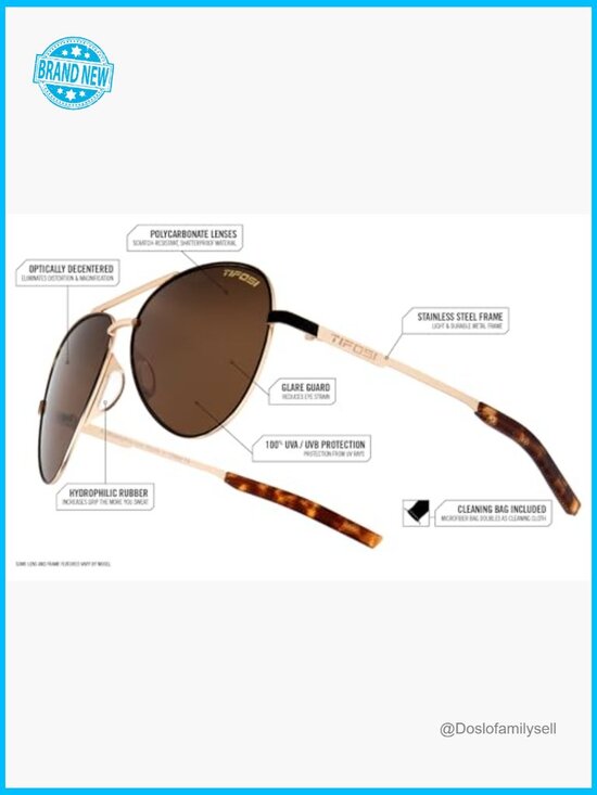 Aviator Sunglasses Lightweight Metal Frame Tangle Free Nose Pads Active